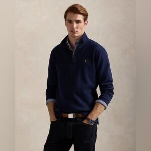Polo Ralph Lauren‎ Navy Blue Quarter Zip Pullover Sweatshirt Sz. XXL
